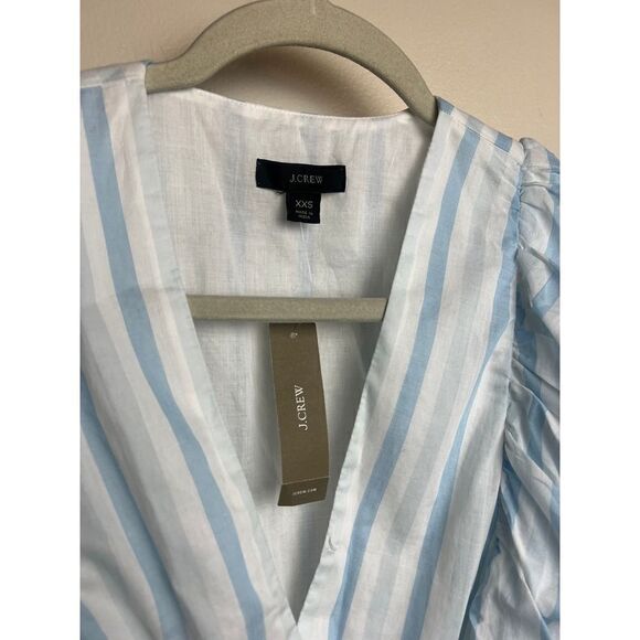 J. Crew Ruffle Wrap Top in Stripe NWT. Sz. XXS - Picture 5 of 9
